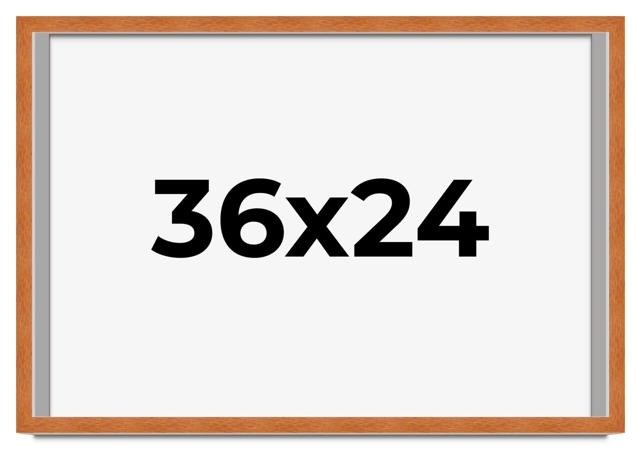 24x36 Classic Picture Frame with UV-Resistant Acrylic & Acid Free Backing, Available in 4 Finishes - Black, Brown, Gold, and Silver